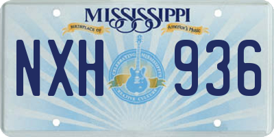 MS license plate NXH936