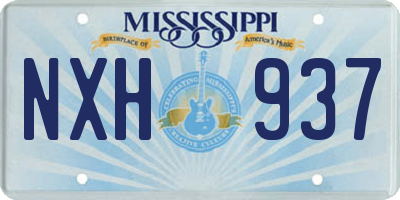 MS license plate NXH937
