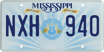 MS license plate NXH940