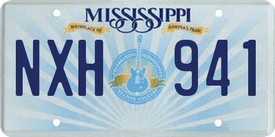 MS license plate NXH941