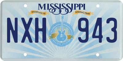 MS license plate NXH943