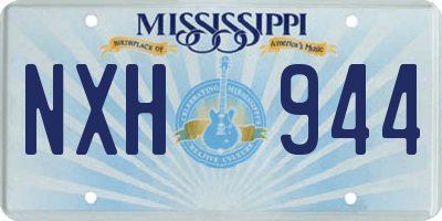 MS license plate NXH944