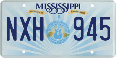 MS license plate NXH945