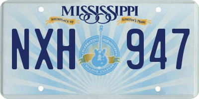 MS license plate NXH947