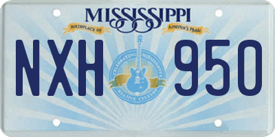 MS license plate NXH950