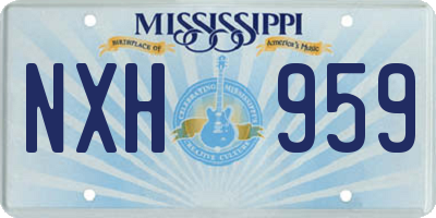 MS license plate NXH959