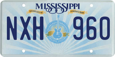 MS license plate NXH960