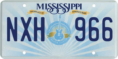 MS license plate NXH966