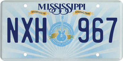 MS license plate NXH967