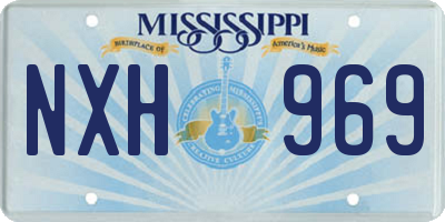 MS license plate NXH969