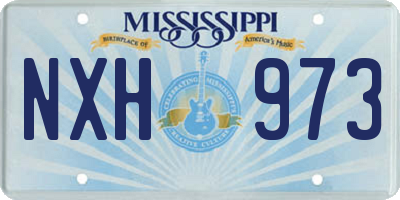 MS license plate NXH973