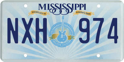 MS license plate NXH974