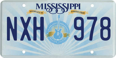 MS license plate NXH978