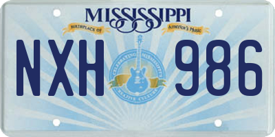 MS license plate NXH986