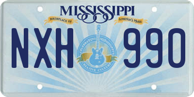 MS license plate NXH990
