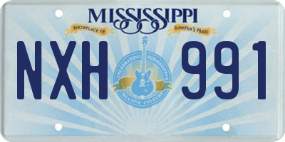 MS license plate NXH991