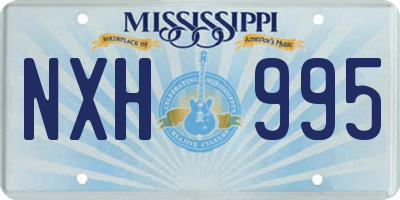 MS license plate NXH995