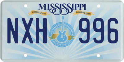 MS license plate NXH996