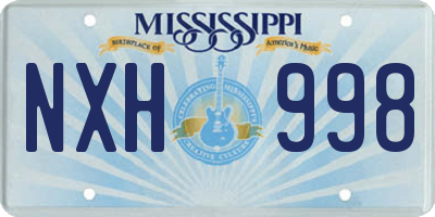 MS license plate NXH998