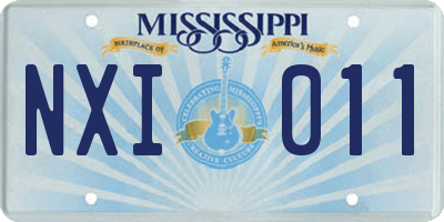 MS license plate NXI011