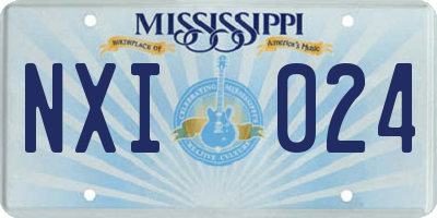 MS license plate NXI024