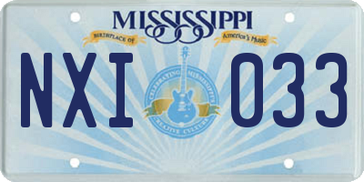 MS license plate NXI033