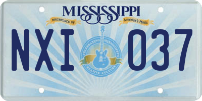 MS license plate NXI037