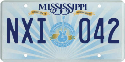 MS license plate NXI042