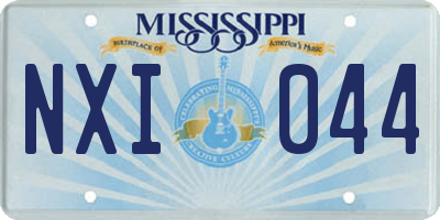 MS license plate NXI044