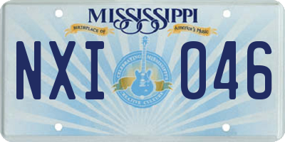 MS license plate NXI046