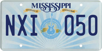 MS license plate NXI050