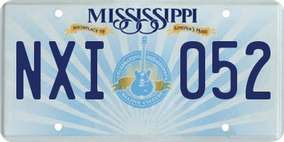 MS license plate NXI052