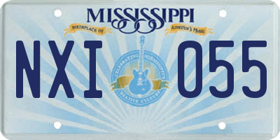 MS license plate NXI055