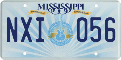 MS license plate NXI056