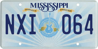 MS license plate NXI064
