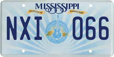MS license plate NXI066