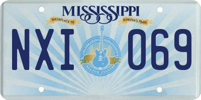 MS license plate NXI069