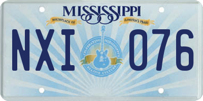 MS license plate NXI076