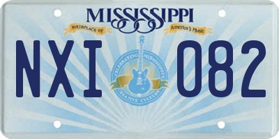 MS license plate NXI082