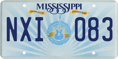 MS license plate NXI083
