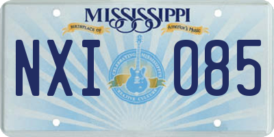 MS license plate NXI085