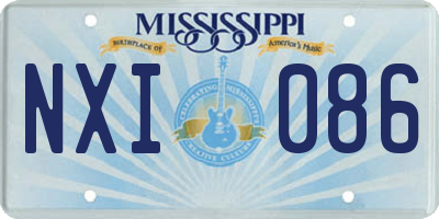 MS license plate NXI086