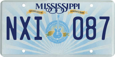 MS license plate NXI087