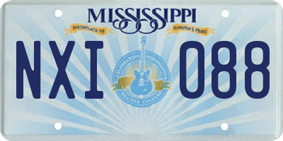 MS license plate NXI088