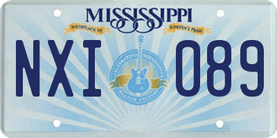 MS license plate NXI089