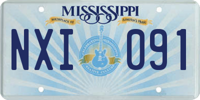 MS license plate NXI091