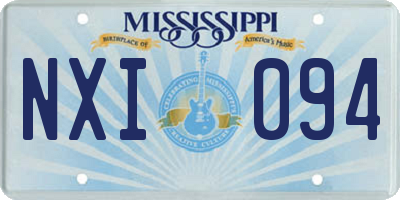 MS license plate NXI094