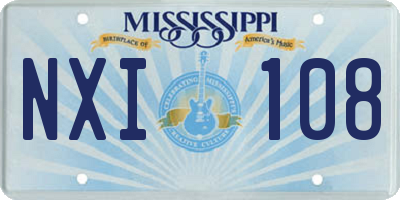 MS license plate NXI108