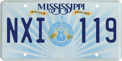 MS license plate NXI119
