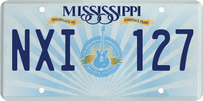 MS license plate NXI127